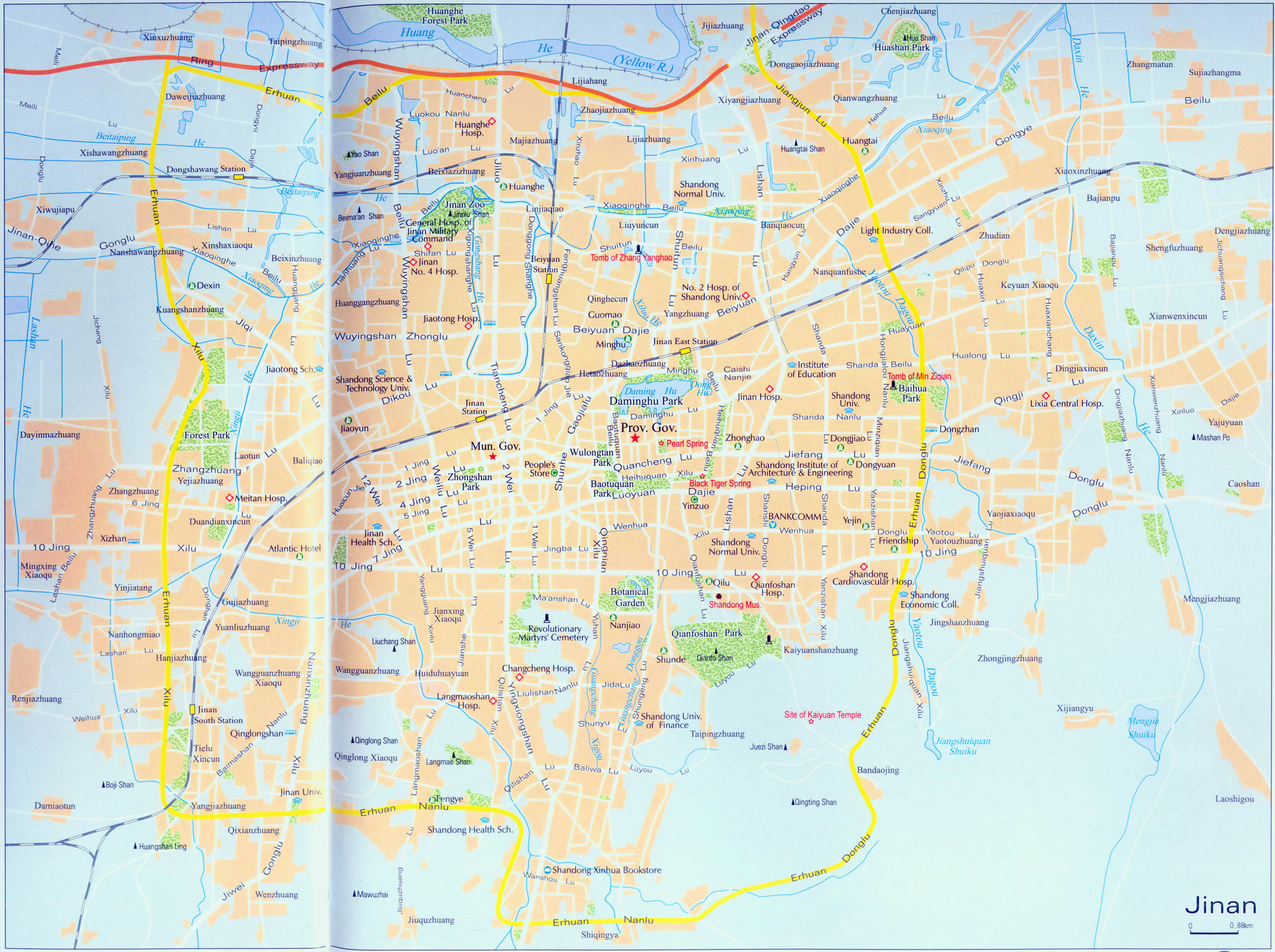 Jinan city map