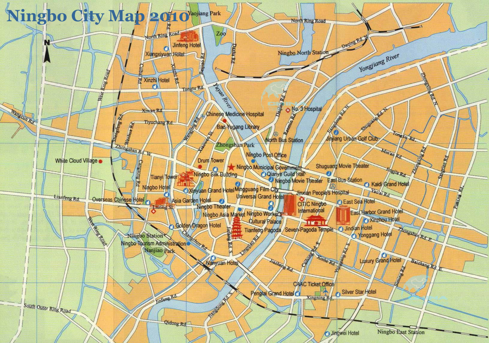 Ningbo city map