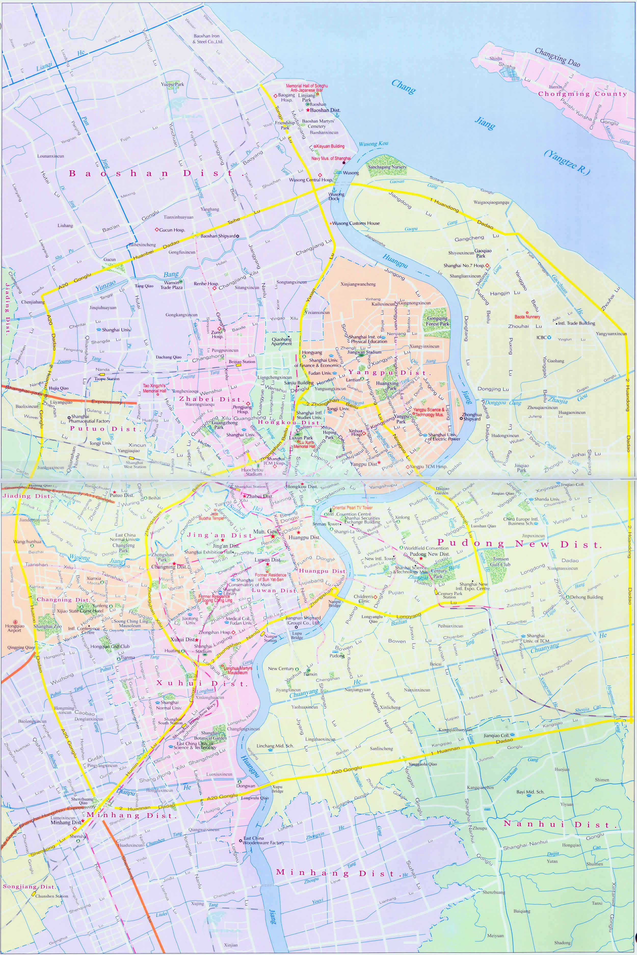Shanghai city map