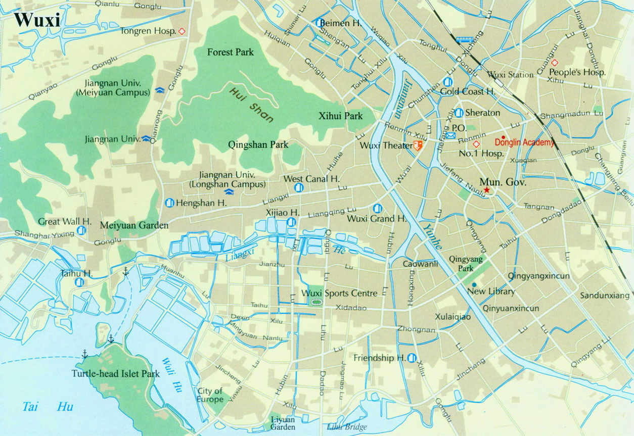 Wuxi city map