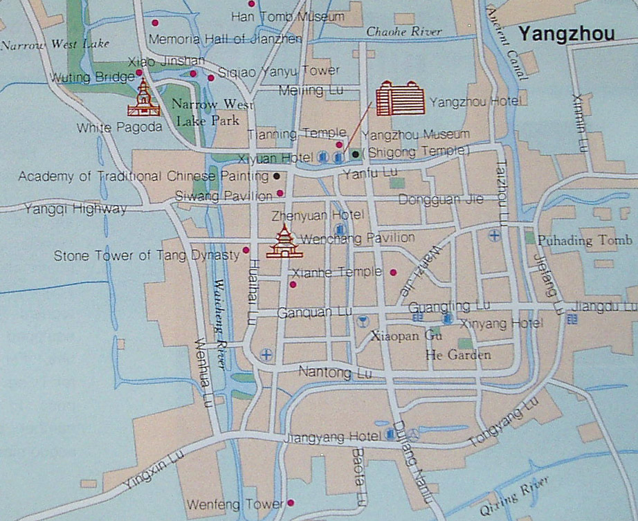 Yangzhou city map