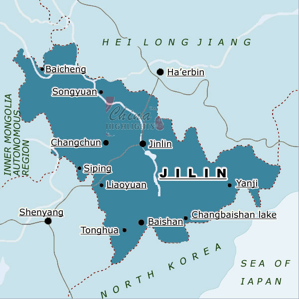 Map of Jilin Province