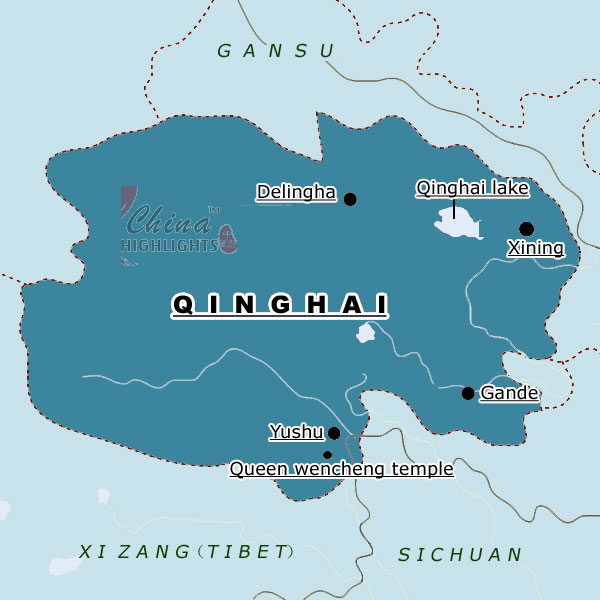 Map of Qinghai Province